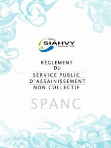 Couverture reglement assainissement non collectif